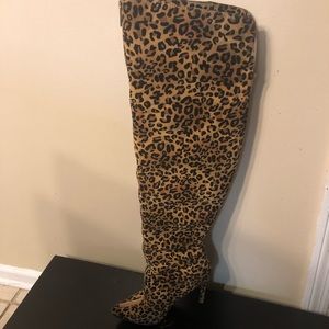Leopard Thigh High Boots